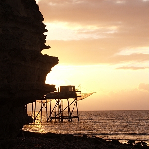 Falaises et pêcherie, pointe Saint Clément à Esnandes