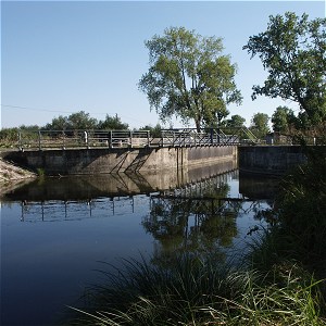 Siphon du canal de la Banche, à Marans